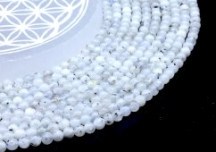 Perles Labradorite Blanche 4mm sur fil 40cm