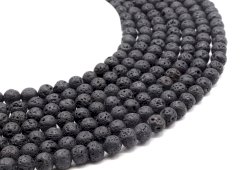 Perles de Lave 8mm sur fil 40cm