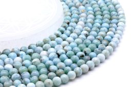 Perles Larimar 6mm sur fil 40cm