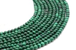 Perles 'Light' Malachite 'AA' 4mm sur fil 40cm