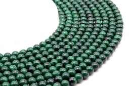 Perles 'Dark' Malachite 'AA' 6mm sur fil 40cm