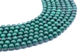 Perles 'Dark' Malachite 'AA' 8mm sur fil 40cm