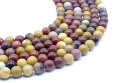 Perles Jaspe Mokaïte 10mm sur fil 40cm