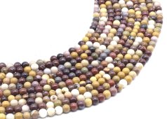 Perles Jaspe Mokaïte 4mm sur fil 40cm