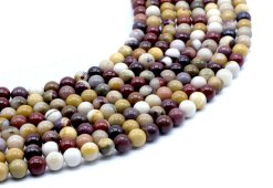 Perles Jaspe Mokaïte 6mm sur fil 40cm