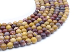 Perles Jaspe Mokaïte 8mm sur fil 40cm