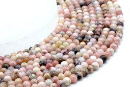 Perles Opale Rose 4mm sur fil 40cm