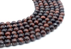 Perles Oeil de Taureau 10mm sur fil 40cm