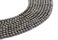 Perles Pyrite 4mm sur fil 40cm