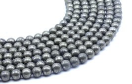 Perles Pyrite 8mm sur fil 40cm