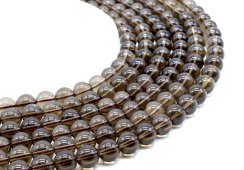 Perles Quartz Fumé 10mm sur fil 40cm