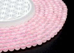 Perles Quartz Rose 8mm sur fil 40cm