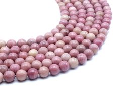 Perles Rhodonite Unie 10mm sur fil 40cm
