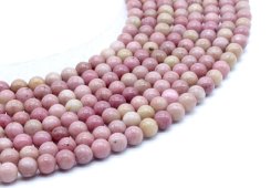 Perles Rhodonite Unie 6mm sur fil 40cm