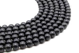Perles Shungite 10mm sur fil 40cm