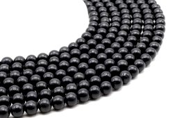 Perles Shungite 8mm sur fil 40cm
