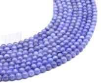 Perles Tanzanite 'AA' 5mm sur fil 40cm
