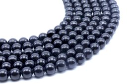 Perles Tourmaline Noire 10mm sur fil 40cm