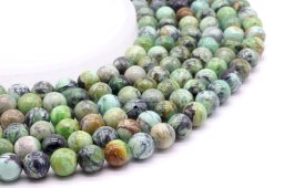 Perles Variscite 10mm sur fil 40cm
