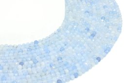 Perles facettées Aigue Marine 4mm sur fil 40cm