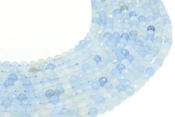 Perles facettées Aigue Marine 6mm sur fil 40cm