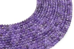 Perles facettées Améthyste 4mm sur fil 38cm