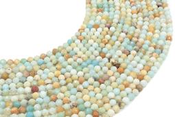 Perles facettées Amazonite 4mm sur fil 38cm