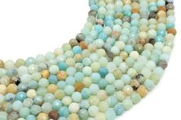 Perles facettées Amazonite 6mm sur fil 38cm