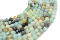 Perles facettées Amazonite 8mm sur fil 38cm