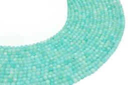 Perles facettées Amazonite Extra 4mm sur fil 40cm