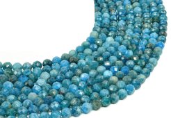 Perles facettées Apatite 6mm sur fil 40cm