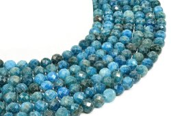 Perles facettées Apatite 8mm sur fil 40cm