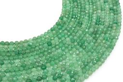 Perles facettées Aventurine Verte 4mm sur fil 38cm