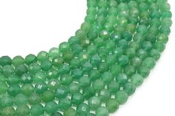Perles facettées Aventurine Verte 8mm sur fil 38cm