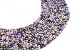 Perles facettées Charoïte 3mm sur fil 40cm