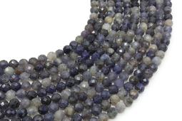 Perles facettées Cordierite 6mm sur fil 38cm