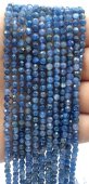 Perles facettées Cyanite 3mm sur fil 40cm