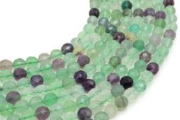 Perles facettées Fluorite Multi 8mm sur fil 38cm