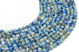 Perles facettées Jaspe K2 6mm sur fil 40cm