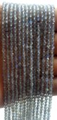 Perles facettées Labradorite 3mm sur fil 40cm