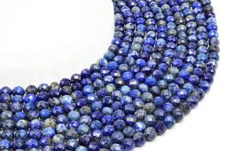 Perles facettées Lapis Lazuli 6mm sur fil 40cm