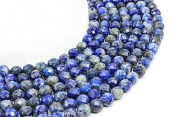 Perles facettées Lapis Lazuli 8mm sur fil 40cm