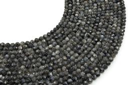 Perles facettées Larvikite 4mm sur fil 38cm