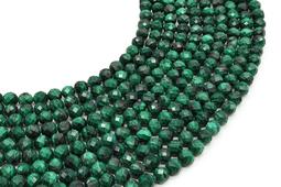 Perles facettées 'Light' Malachite 'AA' 6mm sur fil 38cm