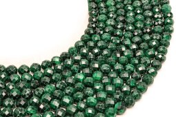 Perles facettées Malachite 8mm sur fil 38cm