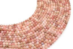 Perles facettées Opale Rose 4mm sur fil 38cm