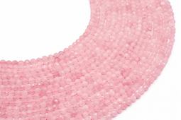 Perles facettées Quartz Rose 4mm sur fil 38cm