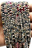 Perles facettées Rhodonite 3mm sur fil 40cm