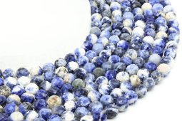 Perles facettées Sodalite 6mm sur fil 40cm