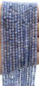 Perles facettées Tanzanite 3mm sur fil 40cm